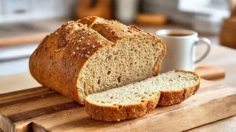 Pão Fit de Farinha de Linhaça Dourada (low carb, sem glúten, pronto em 5 minutos) 2 Pão fit de farinha de linhaça dourada